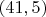 $(41,5)$