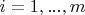 $i=1,...,m$