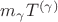 $m_\gamma T^{(\gamma)}$