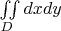 $\iint \limits_D dx dy$