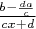 $\frac{b-\frac{da}{c}}{cx+d}$
