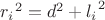 ${r_i}^2=d^2+{l_i}^2$