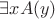 $\exists xA(y)$