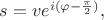 $s=ve^{i(\varphi-\frac{\pi}{2})},$