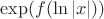 $\exp(f(\ln|x|))$