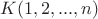 $K(1,2,...,n)$