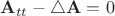 ${\bf A}_{tt}-\triangle {\bf A}=0$