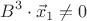 $$B^3\cdot \vec{x}_1\ne 0$