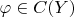 $\varphi \in C(Y)$