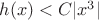 $h(x) < C|x^3|$