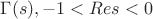 $\Gamma(s), -1<Re s<0$
