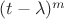 $(t-\lambda)^m$