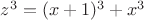$z^3=(x+1)^3+x^3$