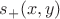 $s_{+}(x,y)$