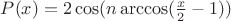 $P(x)=2\cos(n\arccos(\frac x2-1))$
