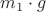 $m_1 \cdot g$