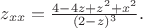 $z_{xx}=\frac{4-4z+z^2+x^2}{(2-z)^3}.$