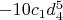 $-10 c_1 d_4^5$