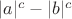 $|a|^c - |b|^c$