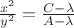 $\frac{x^2}{y^2} = \frac{C - \lambda}{A - \lambda}$