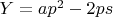 $Y=ap^2-2ps$