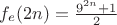 $f_e(2n)=\frac{9^{2n}+1}2$