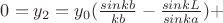 $0=y_2=y_0(\frac{sinkb}{kb}-\frac{sinkL}{sinka})+$