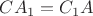 $CA_1=C_1A$