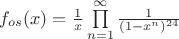 $f_{os}(x)=\frac 1 x\prod\limits_{n=1}^\infty \frac 1 {(1-x^n)^{24}}$