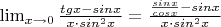 $\lim_{x \to 0}\frac{tg x - sin x}{x \cdot sin^2 x}=\frac{\frac {sin x}{cos x} - sin x}{x \cdot sin^2 x}$