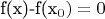 f(x)-f(x_0)=0