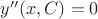 $y''(x,C)=0$