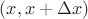 $(x,x+\Delta x)$