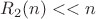 $R_2(n)<<n$