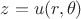 $z=u(r,\theta)$ $z=u(r,\theta)$