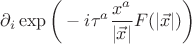 $$\partial_i \exp{\bigg( -i\tau^a\frac{x^a}{|\vec{x}|}F(|\vec{x}|)}\bigg)$$