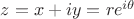 $z=x+iy=re^{i\theta }$