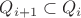 $Q_{i+1} \subset Q_{i}$