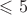 $\leqslant 5$