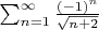 $\sum_{n=1}^\infty  \frac{(-1)^n}{\sqrt{n+2}}}$