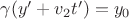 $\gamma(y' + v_2 t') = y_0$