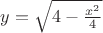 $y = \sqrt{4 - \frac{x^2}{4}}$