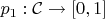 $p_1:\mathcal{C}\to [0,1]$