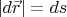 ${|d\vec{r}|}=ds$