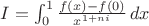 $I=\int_{0}^{1}\frac{f(x)-f(0)}{x^{1+n i}} \, dx$