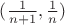 $(\frac{1}{n+1},\frac{1}{n})$