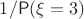 $1/\mathsf P(\xi=3)$ $1/\mathsf P(\xi=3)$