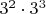 ${3^2} \cdot {3^3}$
