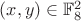 $(x,y) \in \mathbb F_8^2$