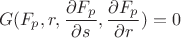 $$G(F_p,r,\frac{\partial{F_p}}{\partial{s}},\frac{\partial{F_p}}{\partial{r}})=0$$